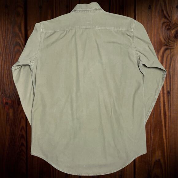 Cabela's Outdoor Gear Tan Khaki Classic Button-Up Gorpcore Long Sleeve Shirt M - Picture 3 of 5